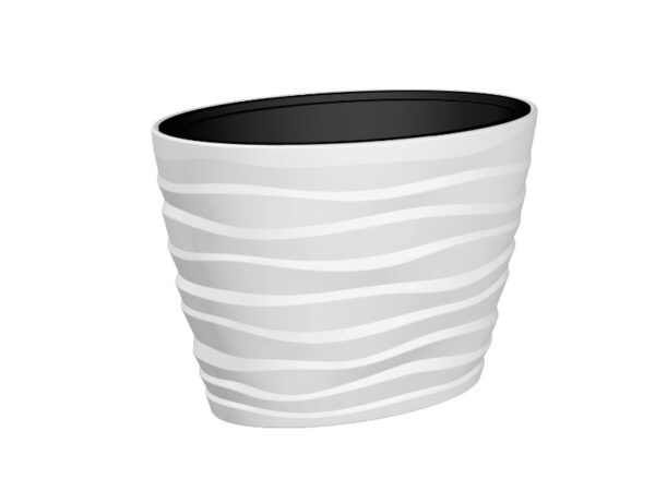 Flower pot BORA OVAL 60X39Xh42cm bela