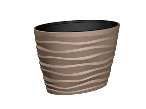 Flower pot BORA OVAL 60X39Xh58cm moka