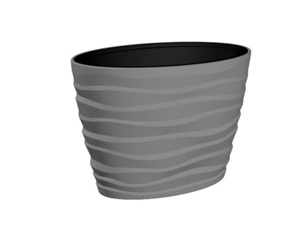 Flower pot BORA OVAL 60X39Xh42cm siva