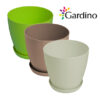 Flower pot LUX 18cm moka sa podmetačem - Image 2