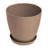 Flower pot LUX 14cm bež sa podmetačem - Image 5