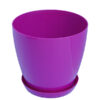 Flower pot LUX 14cm bež sa podmetačem - Image 3