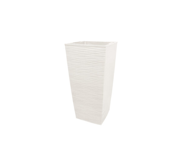 Flower pot FINESA 25x25xh46,5 bela