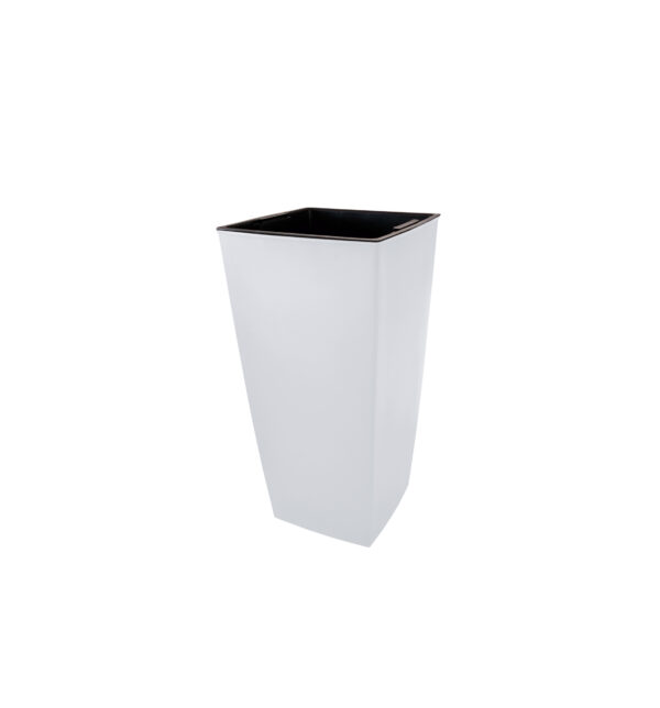 Flower pot FINESA ELEGANCE 25x25xh46,5 bela