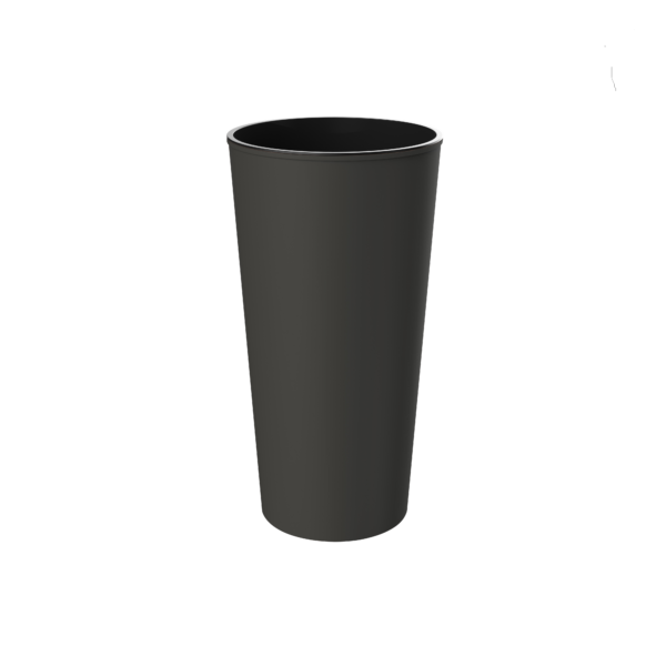 Flower pot FINESA ELEGANCE ROUND 25X46,5cm antracit