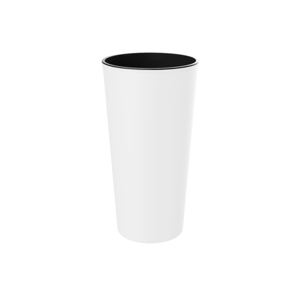 Flower pot FINESA ELEGANCE ROUND 30X57cm bela