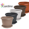 Flower pot MEDITERAN 20cm with coaster bela - Image 2