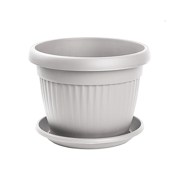 Flower pot MEDITERAN 20cm with coaster bela